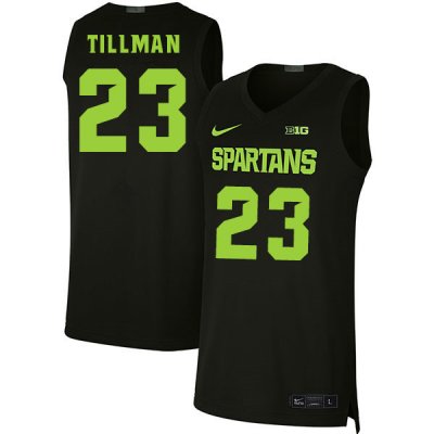 Men Xavier Tillman Michigan State Spartans #23 Nike NCAA 2020 Black Authentic College Stitched Basketball Jersey JM50N83OL